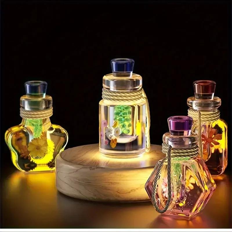 7pcs Magic Bottle Drift Bottle Making Kit,Used for Drip Glue Resin Plaster Making Silicone Mold, Suitable for Making Unique Pend