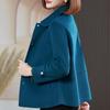 Middle Age Women's Wool & Blends Coats Plus Size Autumn Elegant Loose Outerwears Lady Jackets