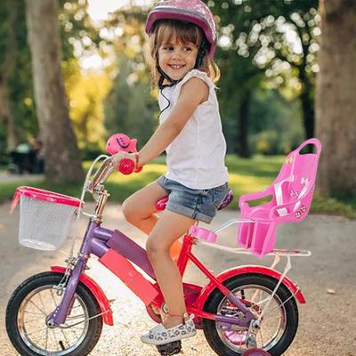 Girls Bike Doll Seat Universal Accessories with Sticker Kids Bike Decoration Doll Bike Seat Bike Accessories for Girl Boys