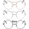 Lunettes rondes vintage style nerd myopie pour femmes hommes Monture métallique classique Lunettes pour myopes Soin de la vue -1,00 ~ -4,0 Dioptrie Lunettes