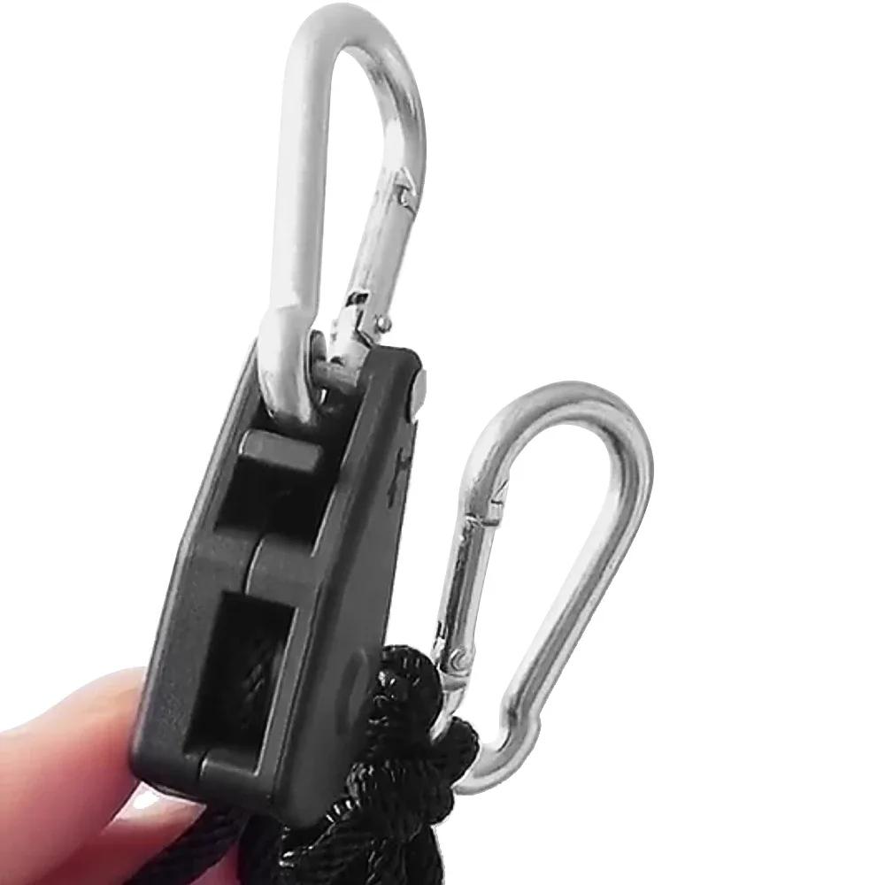 2pcs Pulley Ratchets Kayak and Canoe Boat Bow Stern Rope Lock Tie Down Strap 1/8 Inch Heavy Duty Adjustable Rope Hanger