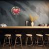 Vintage Floral Heart Metal Poster Wall Art Bar Decor Gift
