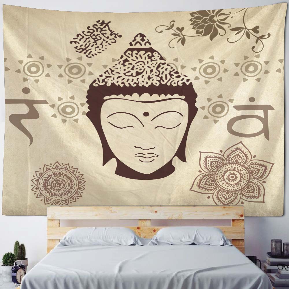 Tapestry wall hanging, yoga background cloth, meditation, chakra, art decoration, dormitory bedroom living room, home decoration