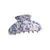 Retro Blue & White Porcelain Pattern Acetate Hair Claw