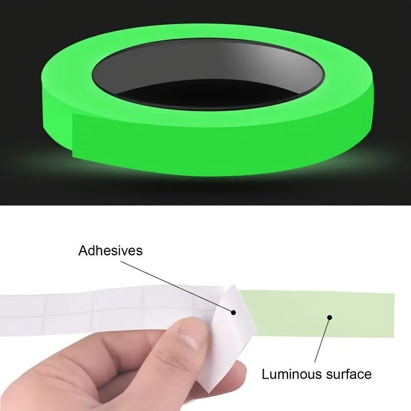 5M Ultra-Bright Glow-in-the-Dark Staircase Safety Tape Fluorescent Green Anti-Collision Adhesive Sticker with PVC Material for Stage and Fire Warning