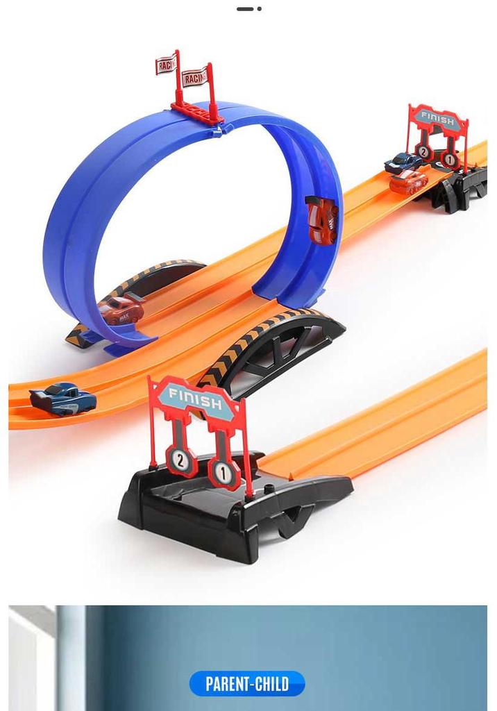 Interactive 8-Car Dual Lane 5-Layer Parking Track DIY Toy for Kids