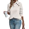 Women's Color High Neck Pullover Sweatshirt for Fall Winter