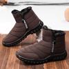 Men's Fashion Warm Arch Support Thick Sole Soft Elastic Comfortable Shock Absorption Waterproof Non-slip Casual Snow Boots Cotton Shoes