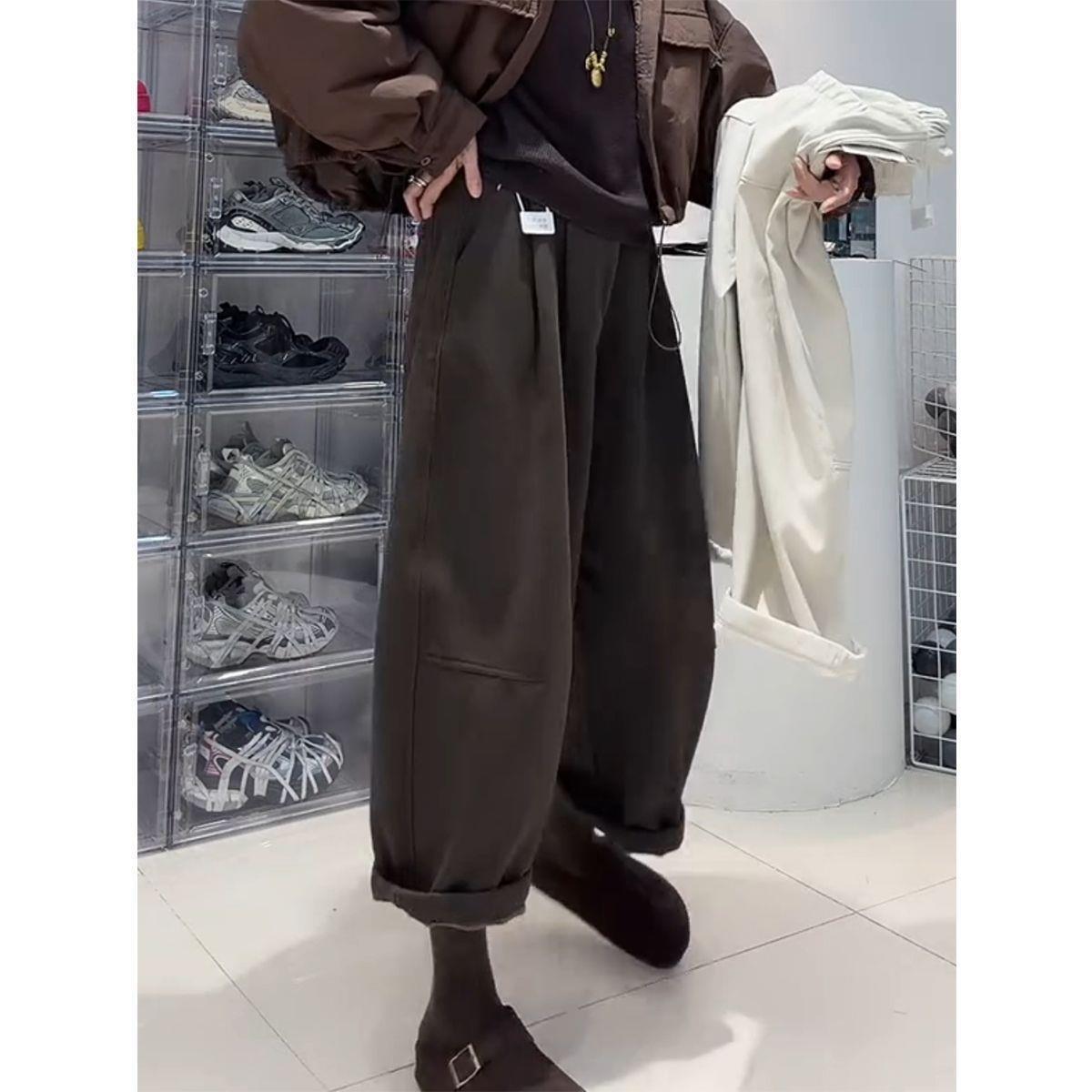

Plus Size Pear Shape Slimming Elastic Waist Loose Harem Pants - New Spring Style 3XL (160-180 jins)