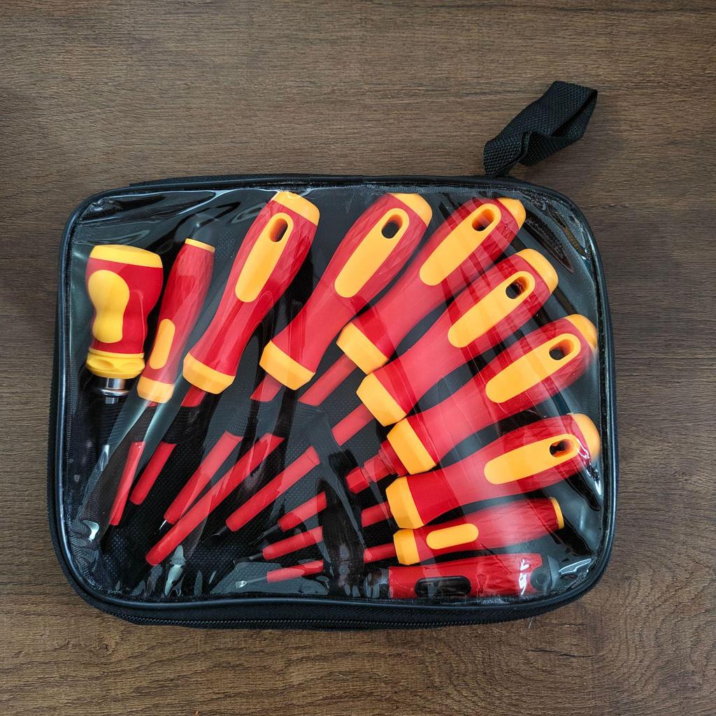 10-in-1 Insulated Electrician Screwdriver Set: Magnetic Phillips & Flathead, High Voltage Resistant for Home Use