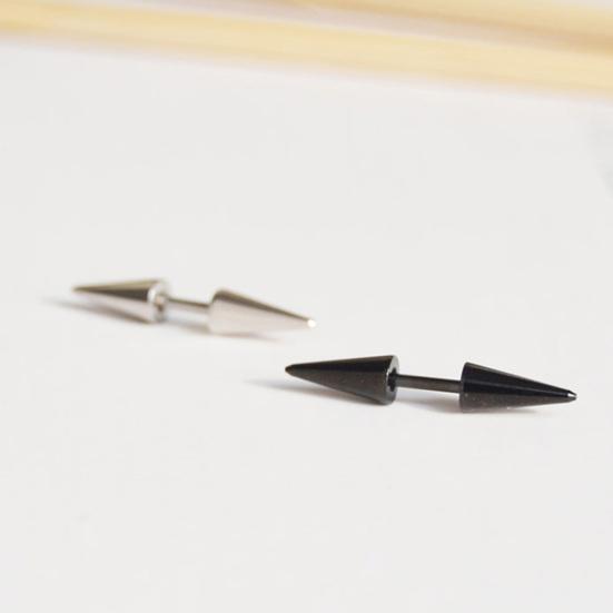 1 Pair Stud Earring Fine Workmanship Women Accessories Portable Unisex Double Rivet Spike Earrings for Pub
