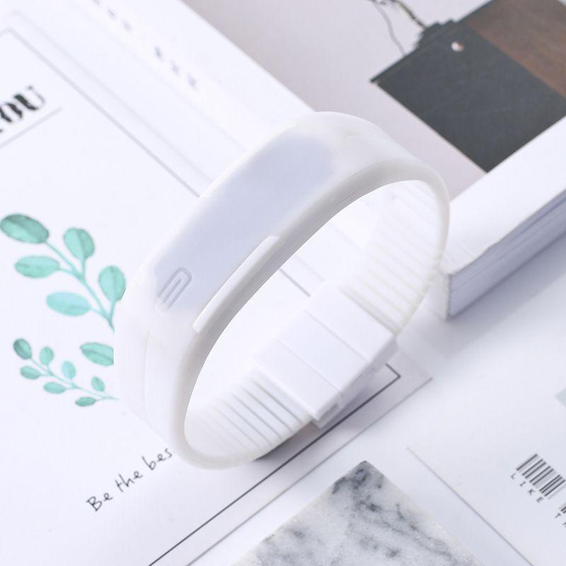 Stylish Kids Digital Led Silicone Watch With Adjustable Strap And Rectangular Dial