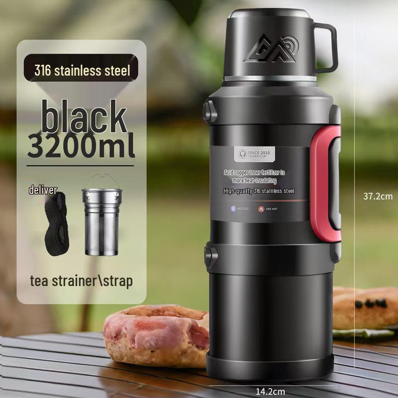 316 Large Capacity Outdoor Stainless Steel Insulated Sports Teapot and Water Cup