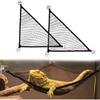 2Pcs Bearded Dragon Hammock, Breathable Mesh Reptile Hammock Lizard Tank Accessories, Triangle Geckos Hammocks for Bearded Dragons, Snakes, and
