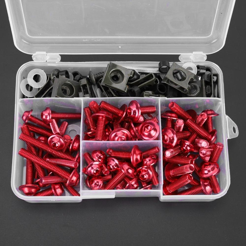 177pcs With Storage Case Motorcycle Fairing Screws  For Fairing Replacement