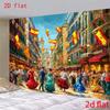2D Spanish Flamenco Festival Themed Photo Booth Backdrop