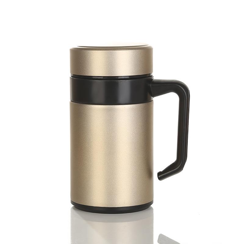 Stainless Steel Thermos Cup Gift Men'S Business Office Cup With Handle Filter Tea Cup