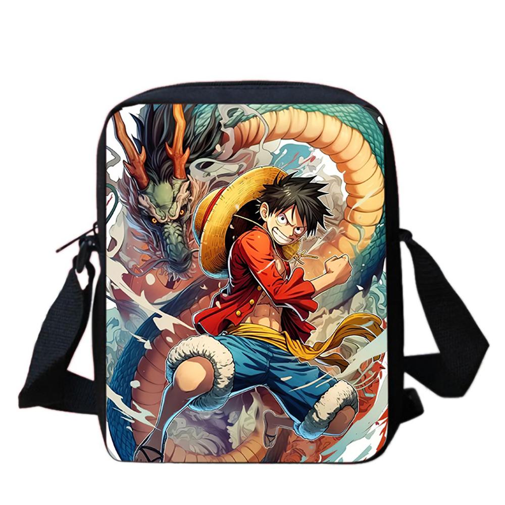 One Piece Cartoon Crossbody Bag Lightweight Adjustable Strap Casual Daily Bag Ideal Gifts For Boys Girls Bolsa Infantil Menina