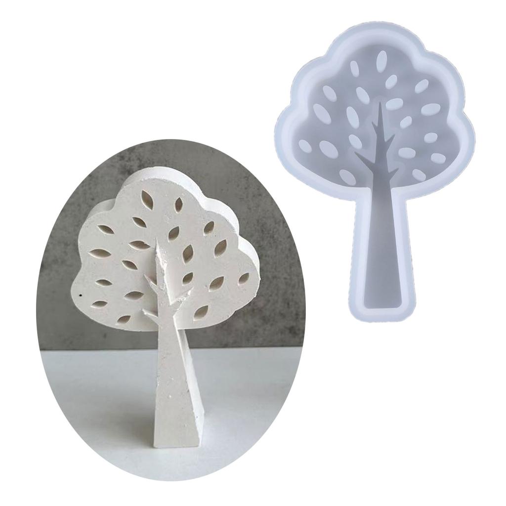 Tree Shaped Silicone Candle Mold for Handmade Soap Gypsum Resin Aromatherapy Candle Silicone Mould Desktop Decoration