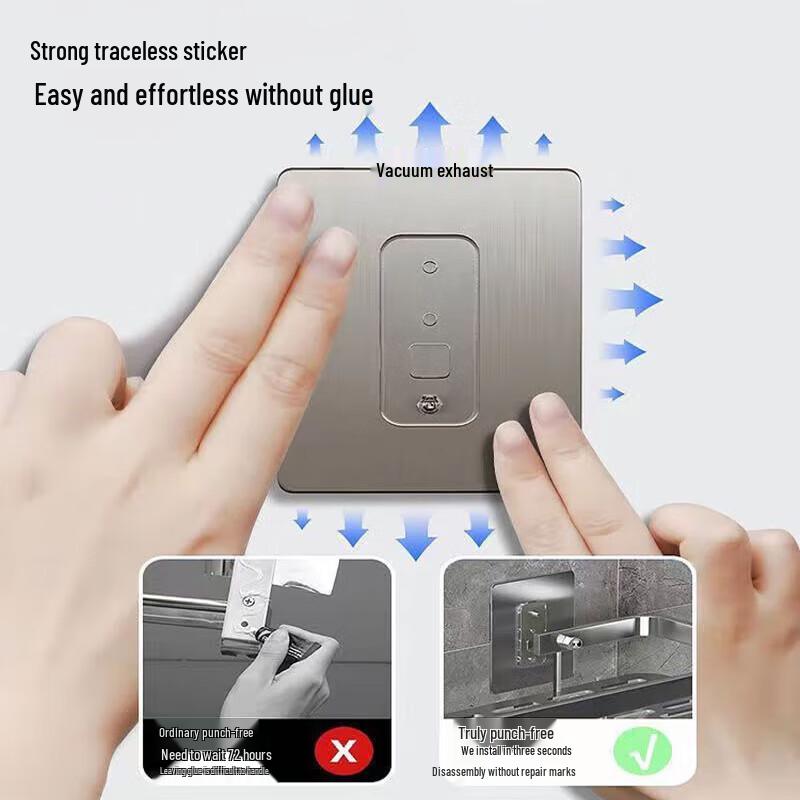 Xinpei Drill-Free Space Aluminum Square Bathroom Shelf