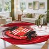 Sunderland Football Design Crystal Velvet Rug Soft Decorative Mat for Bedroom Entrance