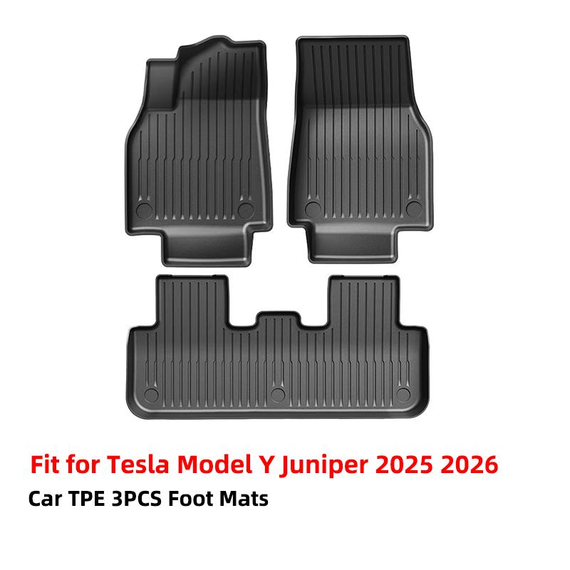 For Tesla Model Y Juniper Floor Mats All Weather Non-Slip Trunk Mats & Cargo Liners for Tesla 2025 2026 Car Interior Accessories