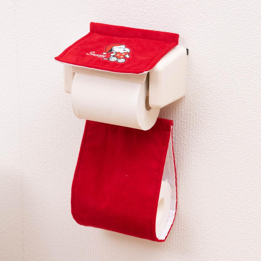 Senko Snoopy Happy Christmas Paper Holder Character Animal Snoopy 15cm Cover, Red, Design, 66942, Width Approx.