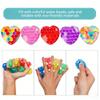 Random 1-6Pcs Valentine'S Day Peach Heart Bubble Ball Stress Relief Toy Love Release Water Ball Pinch Music Stress Relief Tool