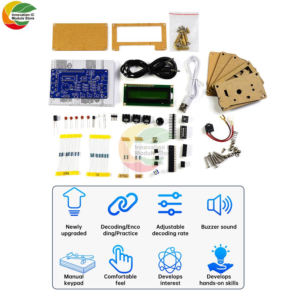 Upgraded DC 5V CW Morse Code Decoder Bulk Circuit Board Welding Practice DIY Electronic Manufacturing Kit