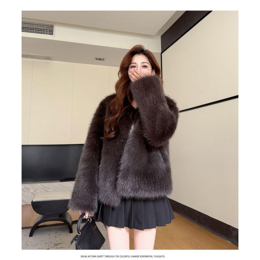 Fur Winter New Warm Coat Environmentally Friendly Fox Fur Short Thick Fur Coat