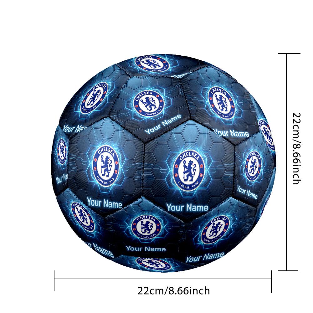 Personalized Size 5 Football Chelsea FC Pattern Outdoor Game Sports Ball Gift