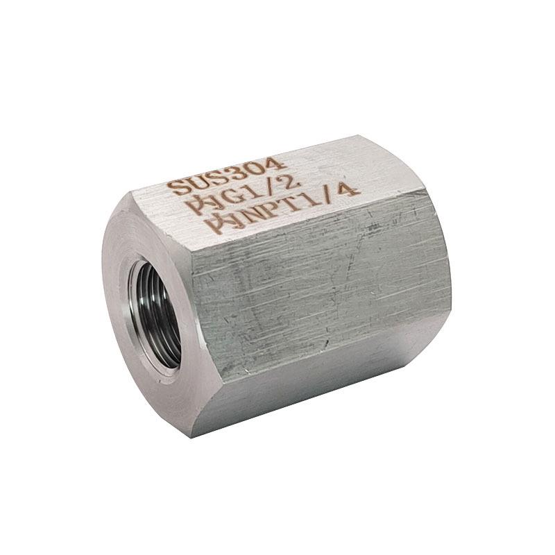 

Stainless Steel Reducing Adapter: Female NPT 1/4 to Female G1/2 BSP