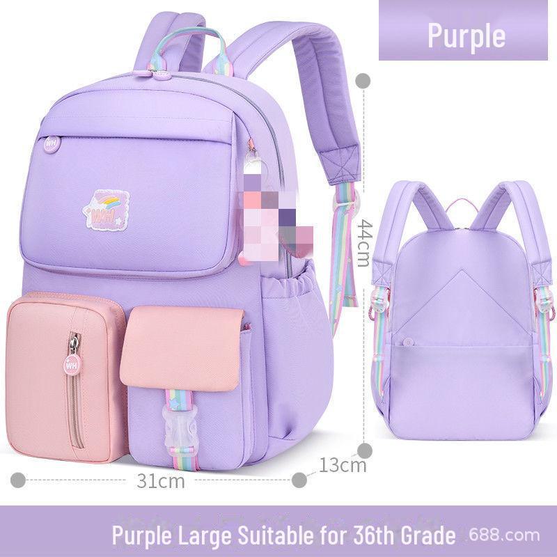 Stylish Lightweight School Backpack for Kids - Large Capacity, Spine Protection, Gender Neutral
