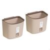 Wall Hanging Trash Can, Kitchen Cabinet Door Wastebasket, Saves Space, Easy Installation White 1