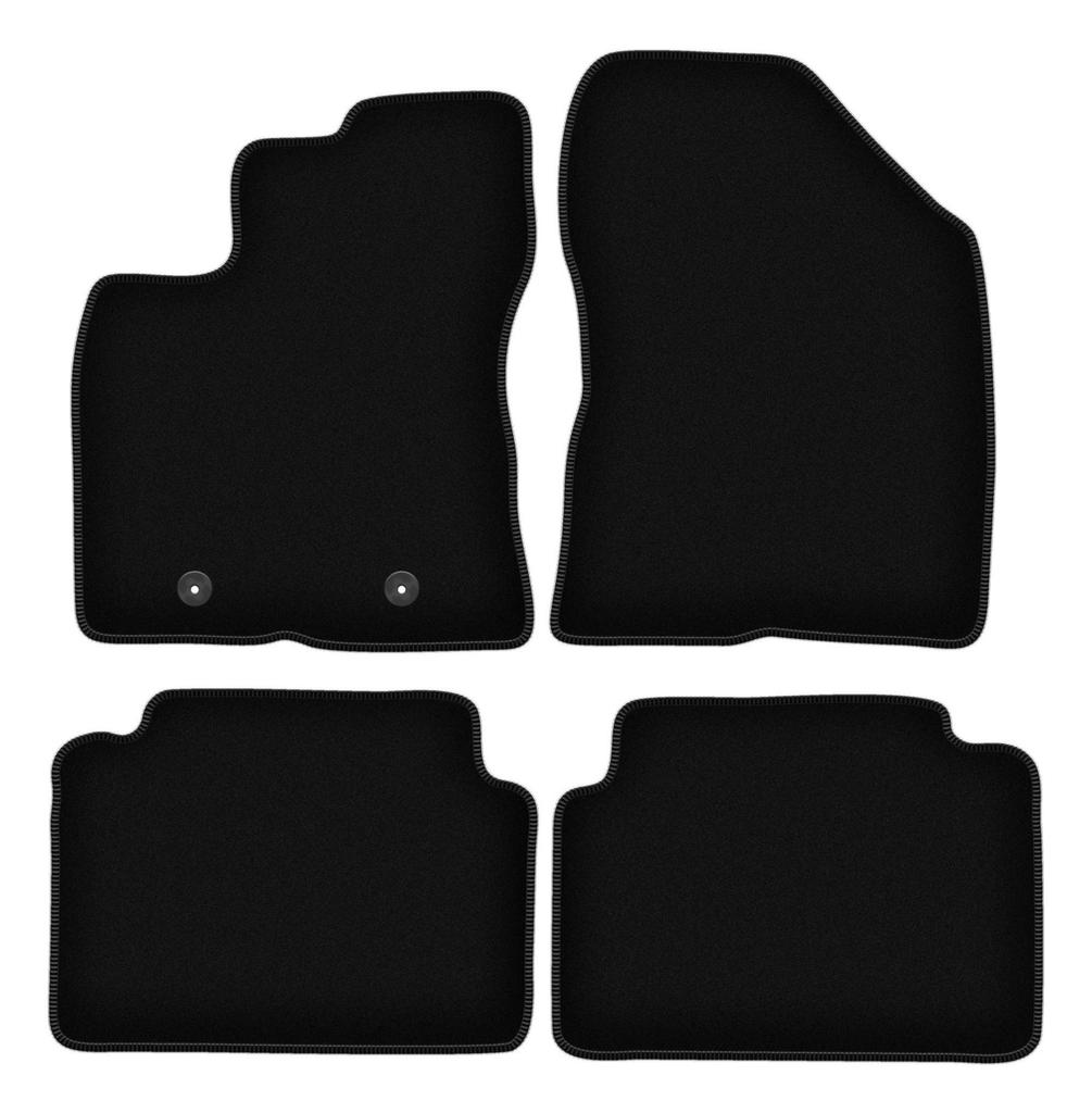 BASIC black velour floor mats for: Toyota Avensis III T27 station wagon, sedan, liftback (2009-2013)
