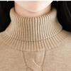 Women's Turtleneck Sweater Autumn Winter Short Solid Color Elastic Knitted Top Slim Fit Pullover Knitted Sweater.