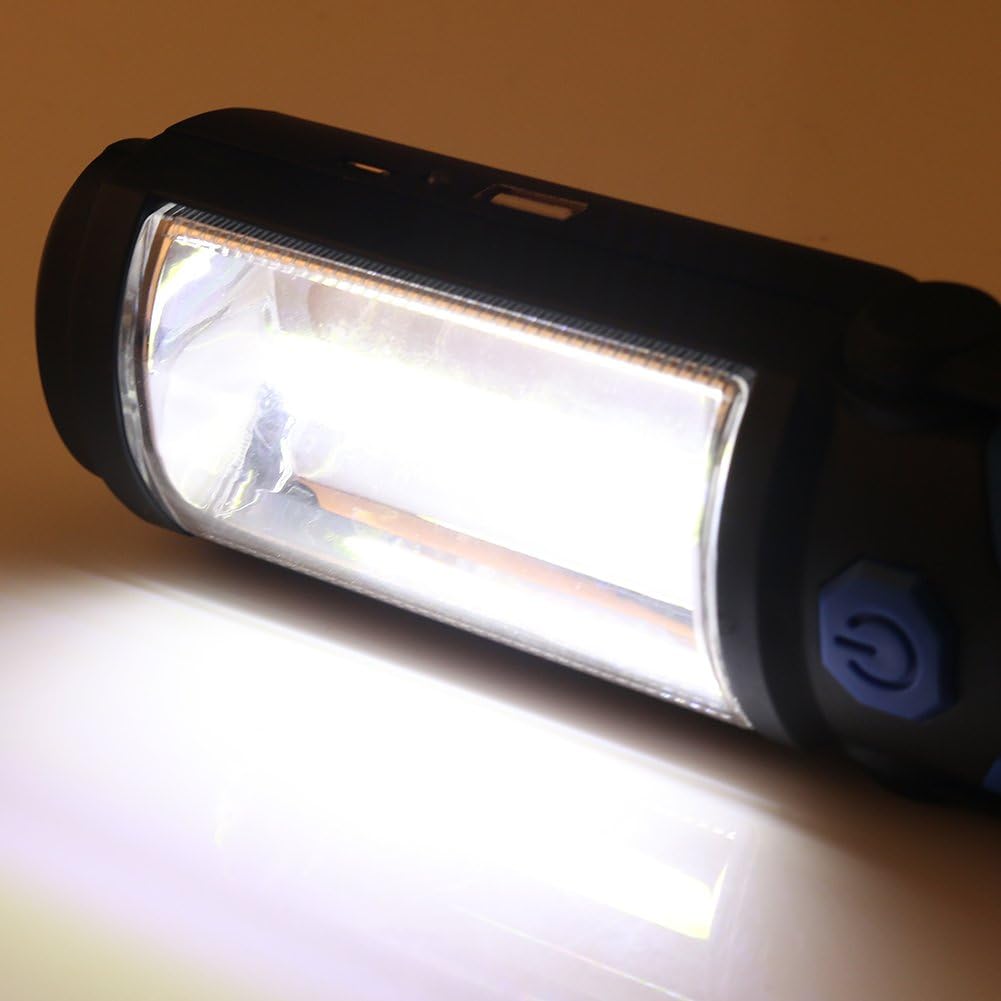 LED Work Light With Magnetic Base Rechargeable Handheld Flashlight LED Torches Lamp COB Cordless Inspection Lamp 2200mAh Battery For Outdoor Camping