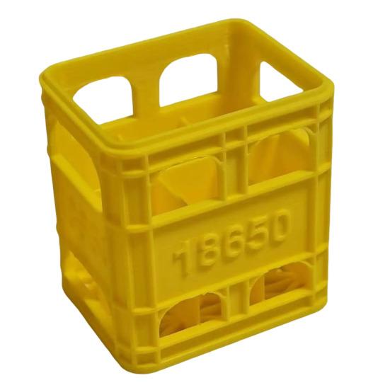 Stackable Battery Storage Box with Secure Latch Space-saving Battery Organizer for AA AAA 18650 21700 Batteries Compact Desktop Case