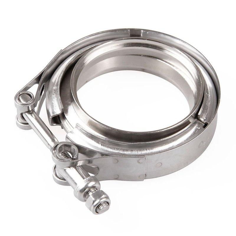 Universal 3" Inch 2" Inch Stainless Steel V-Band Turbo Downpipe Exhaust Clamp Vband 76mm 50mm
