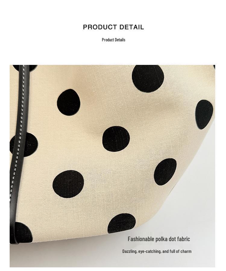 2026 Summer Polka Dot Bow Shoulder Bag for Women