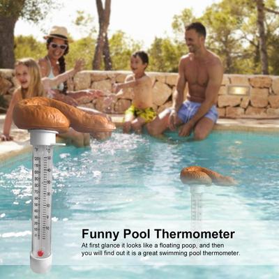 Swimming Pool Thermometer Water Thermometer Poop-Shaped Prank Floating Pool Thermometer