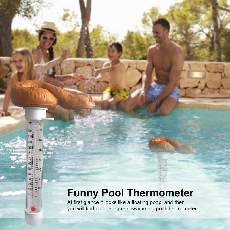 Schwimmbadthermometer Wassertemperaturmesser Kackhaufen-förmig Scherz Schwimmendes Poolthermometer
