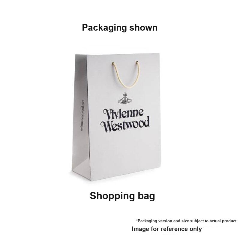 Vivienne Westwood Classic Saturn Logo Leather Shoulder Bag Women shoulder bag Black 46020004WL001ON404