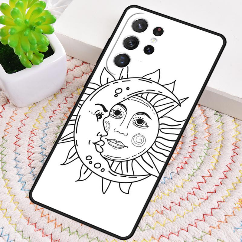 Funny Sun Moon Silicone Phone Case For Samsung Galaxy note 10 pro S26 S25 S24 S23 S22 S21 Plus S25Ultra Capa Cover