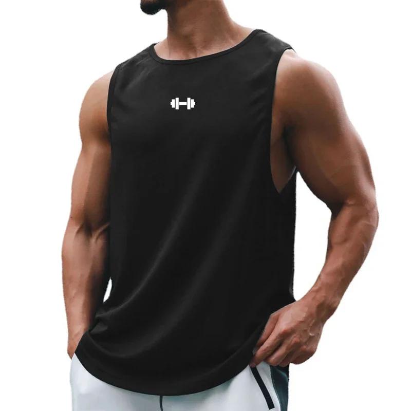 Muscleguys Summer Running Vests Men's Gym Tank Tops Fitness Clothing Quick-drying Loose Bodybuilding Sleeveless Singlets Basketball Shirt