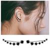 Black Awn Jewelry Engagement Drop Earrings for Women Boucles D'oreilles