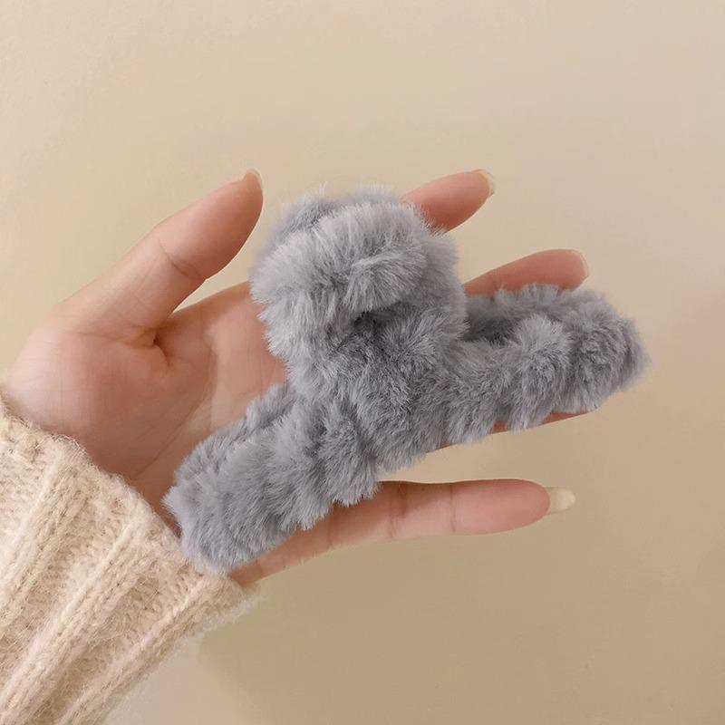 High-End Plush Shark Claw Hair Clip - 2025 Trendy Hair Accessory for Women