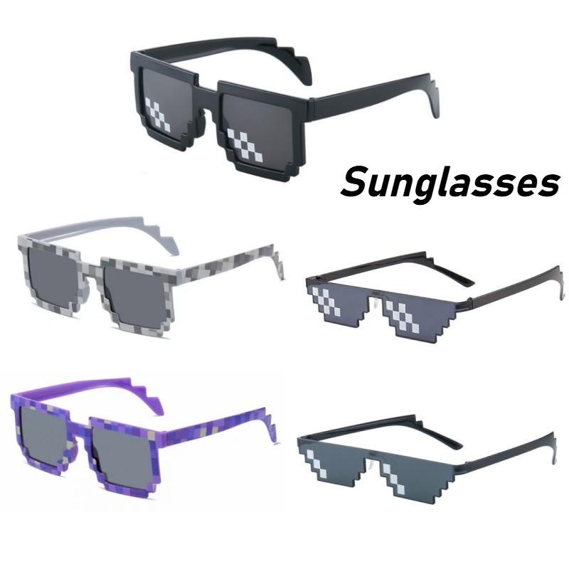 Unisex New Fashion Strange Mosaic Sunglasses Outdoor Driving Travel Fashion Dress Up Party Glasses UV Protective Sunglasses