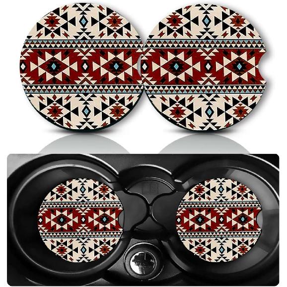 Car Coasters for Cup Holders,2 PCS Universal Non-Slip Black Leopard Print Car Coasters,2.75" Rubber Mat,Leopard Cars Accessories Cup Drink Holder