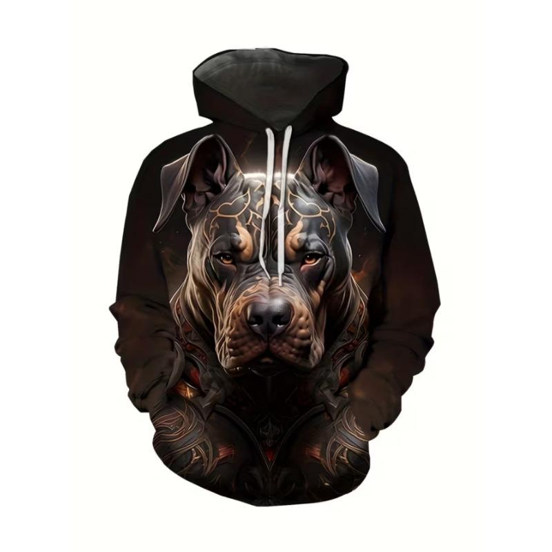 Men's trendy street hooded sweatshirt with printed design, featuring a hood strap. Suitable for daily outings and casual gatherings.